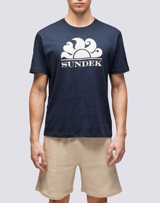 CREW NECK T-SHIRT WITH PRINTED LOGO