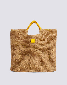 MAXI BORSA IN PAPER STRAW INTRECCIATA