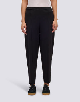WOMEN'S LONG MILANO STITCH TROUSERS WITH SEMI-ELASTIC WAIST