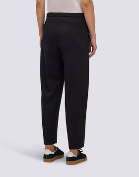 WOMEN'S LONG MILANO STITCH TROUSERS WITH SEMI-ELASTIC WAIST