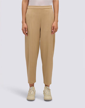 PANTALON LONG FEMME EN POINT DE MILANO AVEC TAILLE SEMI-ÉLASTIQUE