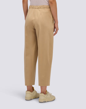 PANTALON LONG FEMME EN POINT DE MILANO AVEC TAILLE SEMI-ÉLASTIQUE