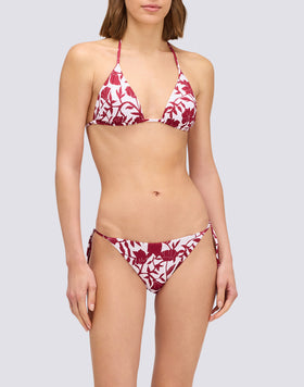 JENNIFER - HAUT DE MAILLOT DE BAIN TRIANGLE RÉGLABLE IMPRIMÉ PATCHY FLOWERS