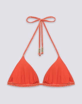 JENNIFER - TOP DE BIKINI TRIANGULAR AJUSTABLE EN TERCIOPELO