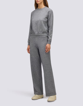 PANTALON EN MAILLE POUR FEMME AVEC LOGO BRODÉ