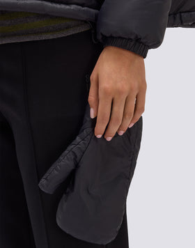 WOMEN'S SHORT PADDED DOWN JACKET WITH HOOD