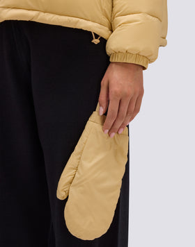 CHAQUETA CORTA ACOLCHADA CON CAPUCHA PARA MUJER