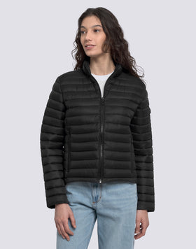 PLUMÍN DE MUJER CON CUELLO ALTO
