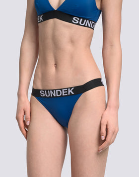 SARITA - BAÑADOR DE CORTES ALTOS CON ELÁSTICO Y LOGOTIPO JACQUARD