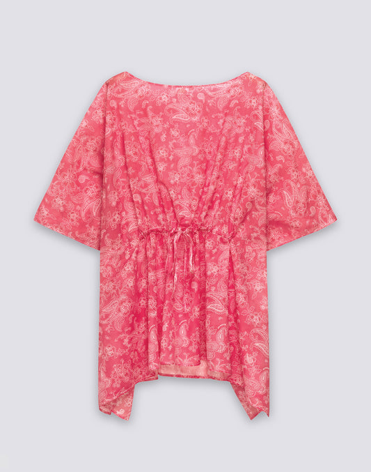 VESTIDO DE MUJER CON MANGA DE MARIPOSA Y ESTAMPADO HIBI PAISLEY