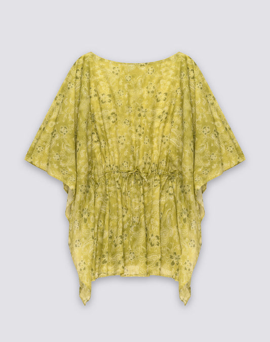 VESTIDO DE MUJER CON MANGA DE MARIPOSA Y ESTAMPADO HIBI PAISLEY