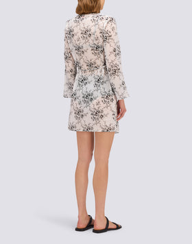 ROSE DE JOIE PRINT WRAPOVER DRESS