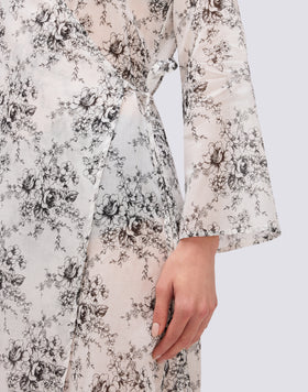 ROSE DE JOIE PRINT WRAPOVER DRESS