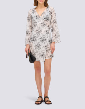 ROSE DE JOIE PRINT WRAPOVER DRESS