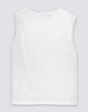 CAMISETA SIN MANGAS DE MUJER CON LAZO EN EL HOMBRO