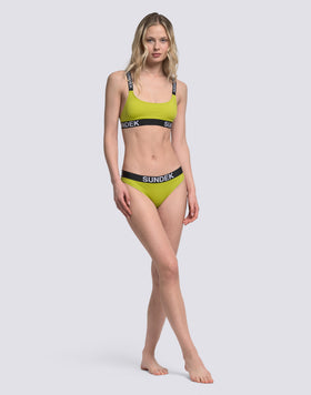 BAÑADOR DE CULOTTE CARMEL CON ELÁSTICO CON LOGOTIPO