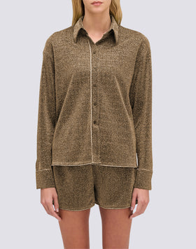 CAMISA DE MANGA LARGA DE MUJER EN LUREX