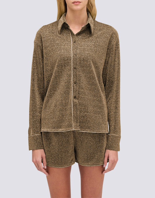CAMISA DE MANGA LARGA DE MUJER EN LUREX
