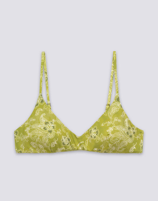 LAUDERDALE - HIBI PAISLEY BANDANA PATTERN BRALETTE BIKINI TOP