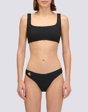 EMBOSSED FABRIC BRA TOP
