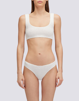 EMBOSSED FABRIC BRA TOP