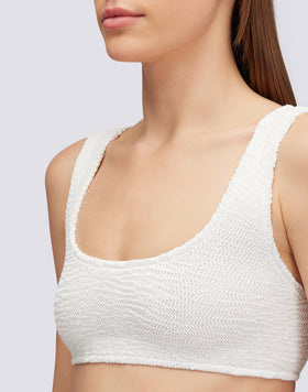 EMBOSSED FABRIC BRA TOP