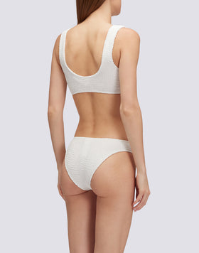EMBOSSED FABRIC BRA TOP