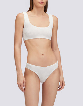 EMBOSSED FABRIC BRA TOP
