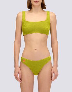 EMBOSSED FABRIC BRA TOP