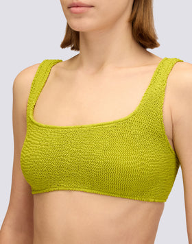 EMBOSSED FABRIC BRA TOP