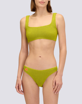 EMBOSSED FABRIC BRA TOP