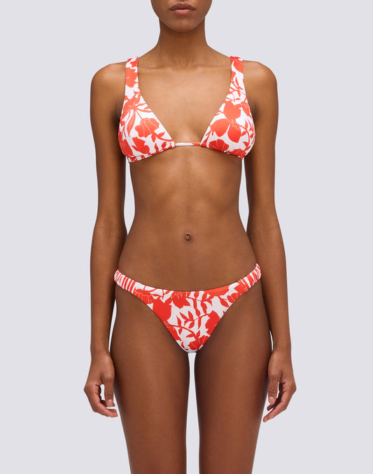 MARVA - TOP DE BIKINI TRIANGULAR AMERICANO CON ESTAMPADO PATCHY FLOWERS