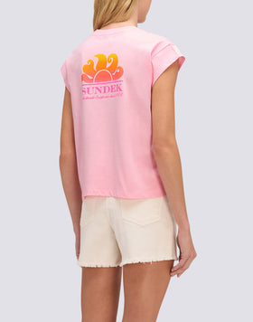 T-SHIRT DONNA CON STAMPA DEGRADÉ