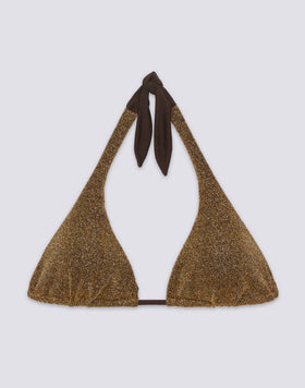 TOP A TRIANGOLO AMERICANO IN LUREX