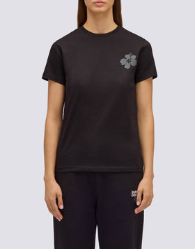 T-SHIRT DONNA REGULAR FIT CON FIORE