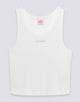 CROP TANK TOP WITH EMBROIDERED LOGO