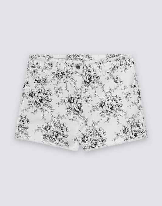 PANTALONES CORTOS DE MUJER CON ESTAMPADO ROSE DE JOIE