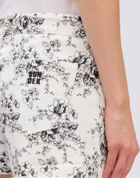 SHORT FEMME À MOTIFS ROSE DE JOIE