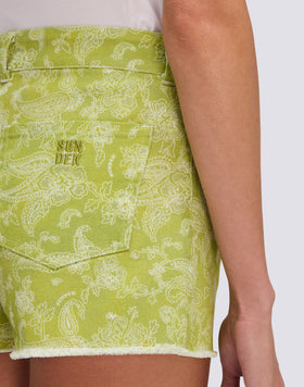 HIBI PAISLEY PATTERNED WOMEN'S SHORTS