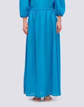 LONG COTTON VOILE SKIRT