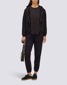 SUDADERA DE MUJER CON CREMALLERA COMPLETA Y CAPUCHA