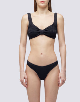 SLIP SGAMBATO A VITA ALTA IN TESSUTO GOFFRATO