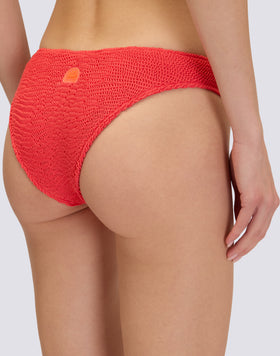HIGH-WAISTED HIGH-CUT BOTTOMS IN EMBOSSED FABRIC