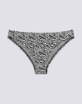 VEGA - SLIP BIKINI CULOTTE À MOTIF ZÉBRÉ