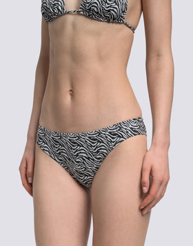 VEGA - Braguita de bikini culotte con estampado de cebra