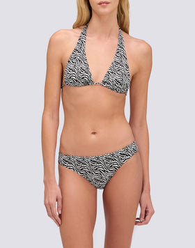 VEGA - Braguita de bikini culotte con estampado de cebra