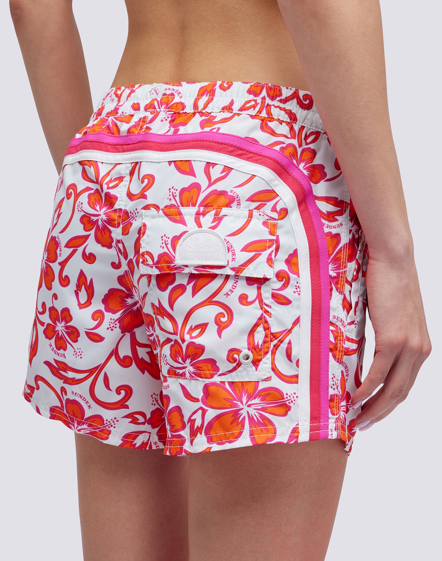 COAST - REPREVE® SWIMMING SHORTS WITH HIBISCUS PRINT