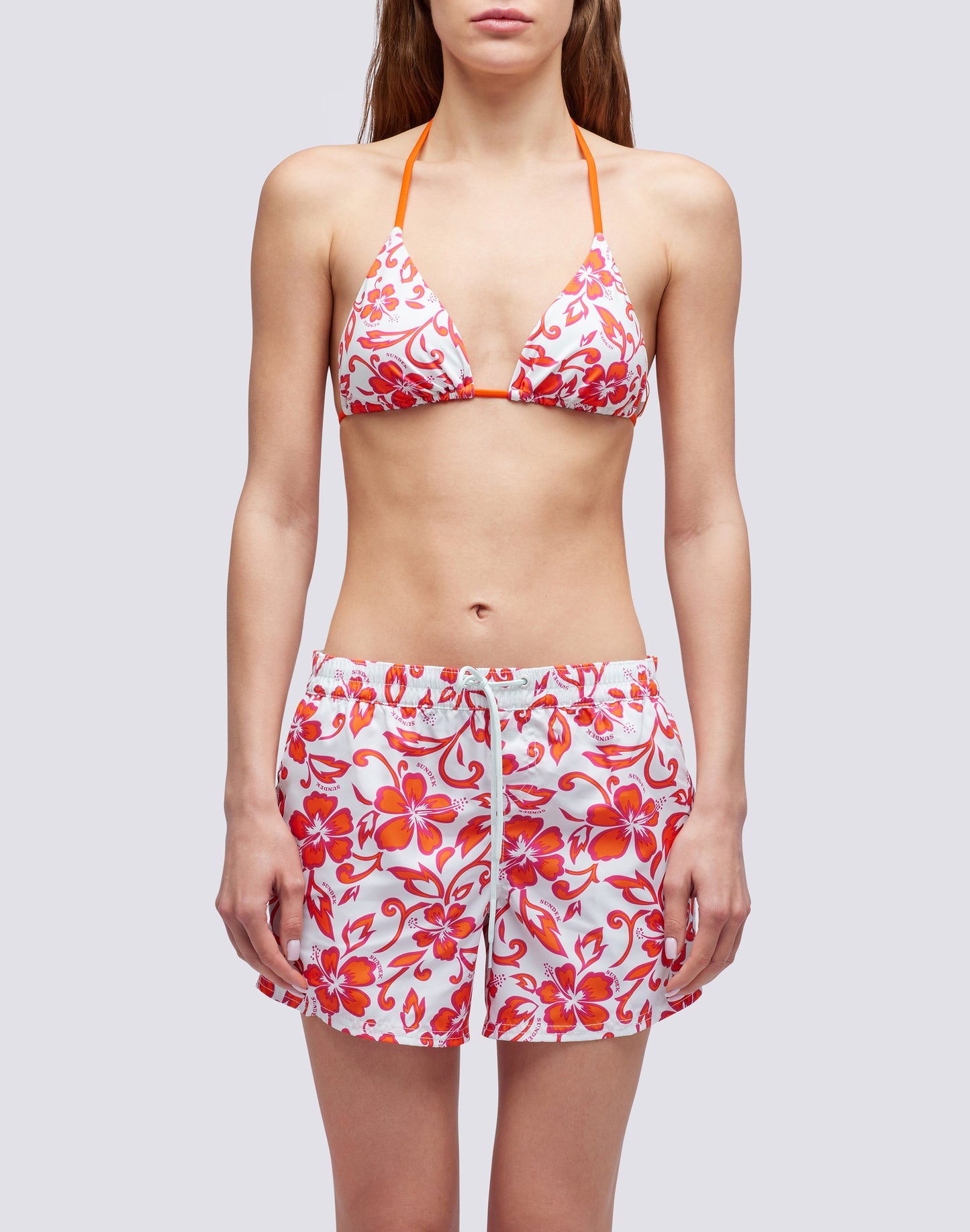 COAST - REPREVE® SWIMMING SHORTS WITH HIBISCUS PRINT