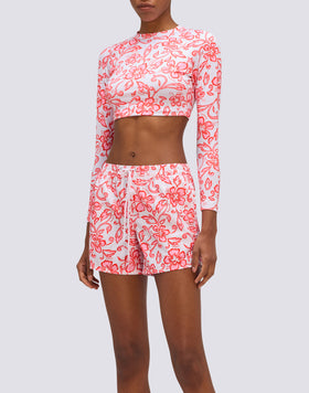 COAST - PANTALONCINO MARE REPREVE® CON STAMPA HIBISCUS SK23