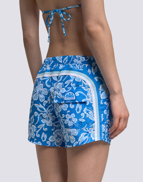 COAST - REPREVE® HIBISCUS SK23 PRINT BEACH SHORTS